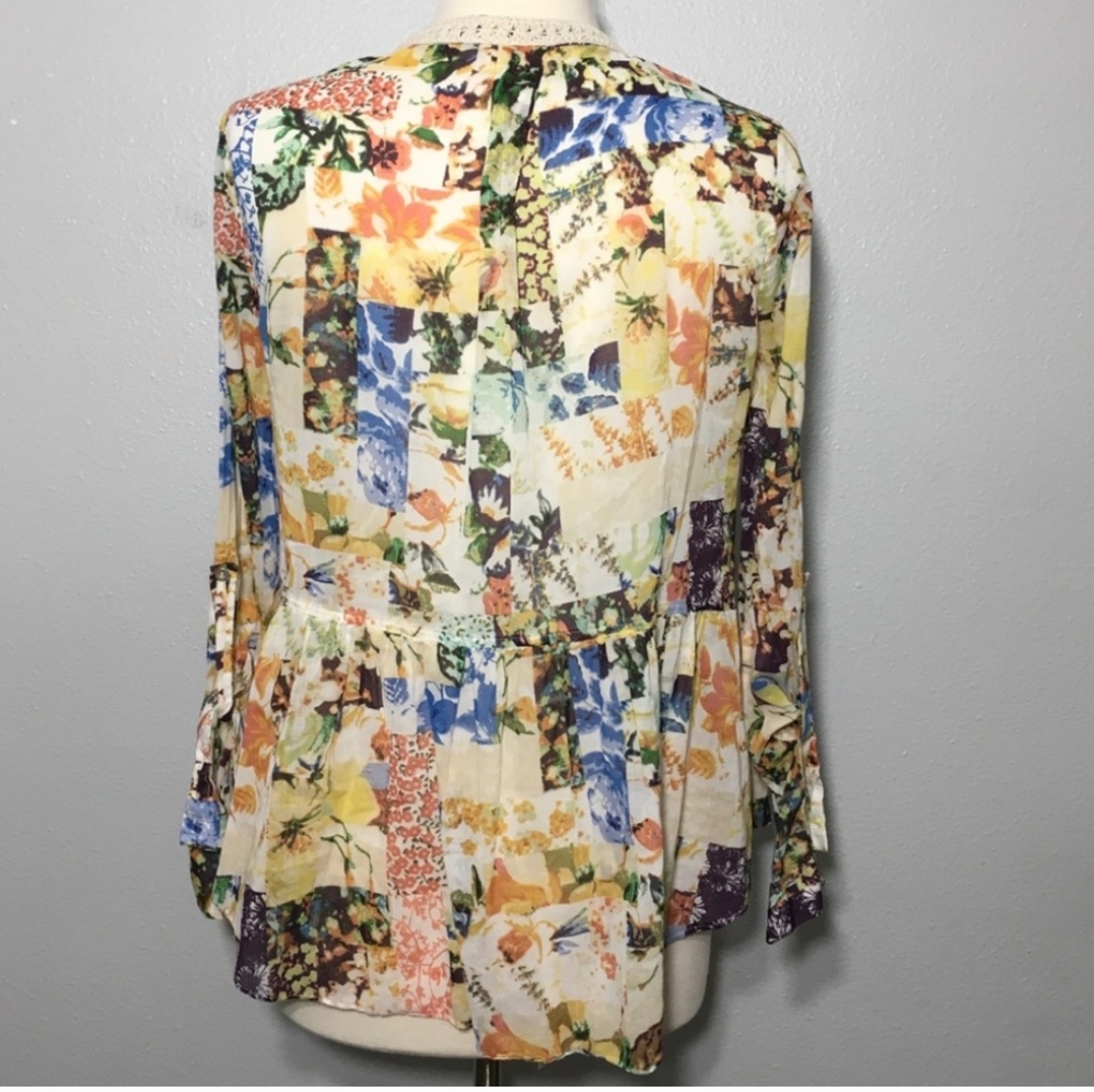 Anthropologie Maeve Patchwork Design Top - image 4